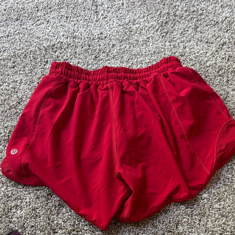 lululemon athletica Red Athletic Running Shorts